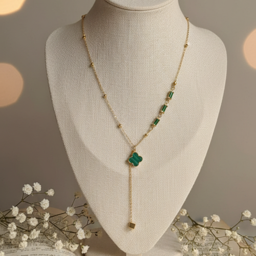 Clover Lariat Dainty Necklace