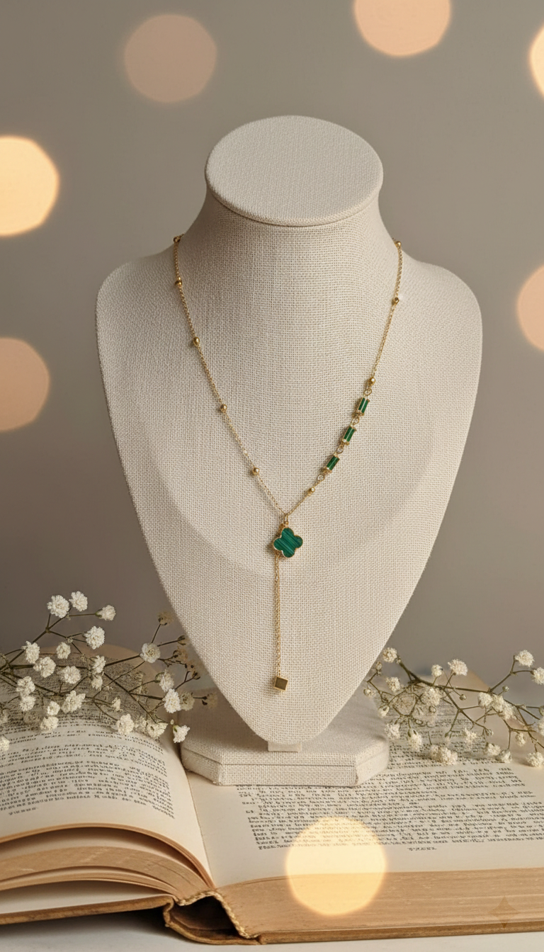 Clover Lariat Dainty Necklace